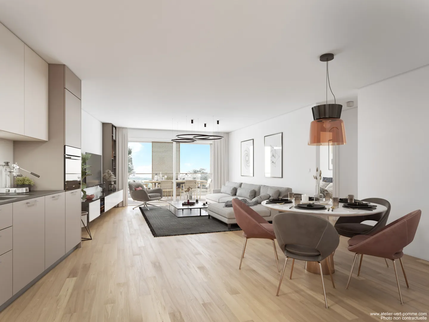 Appartamenti con 3,5 stanze - Ecoquartier des Echervettes, Romont - Foto 3 di 9