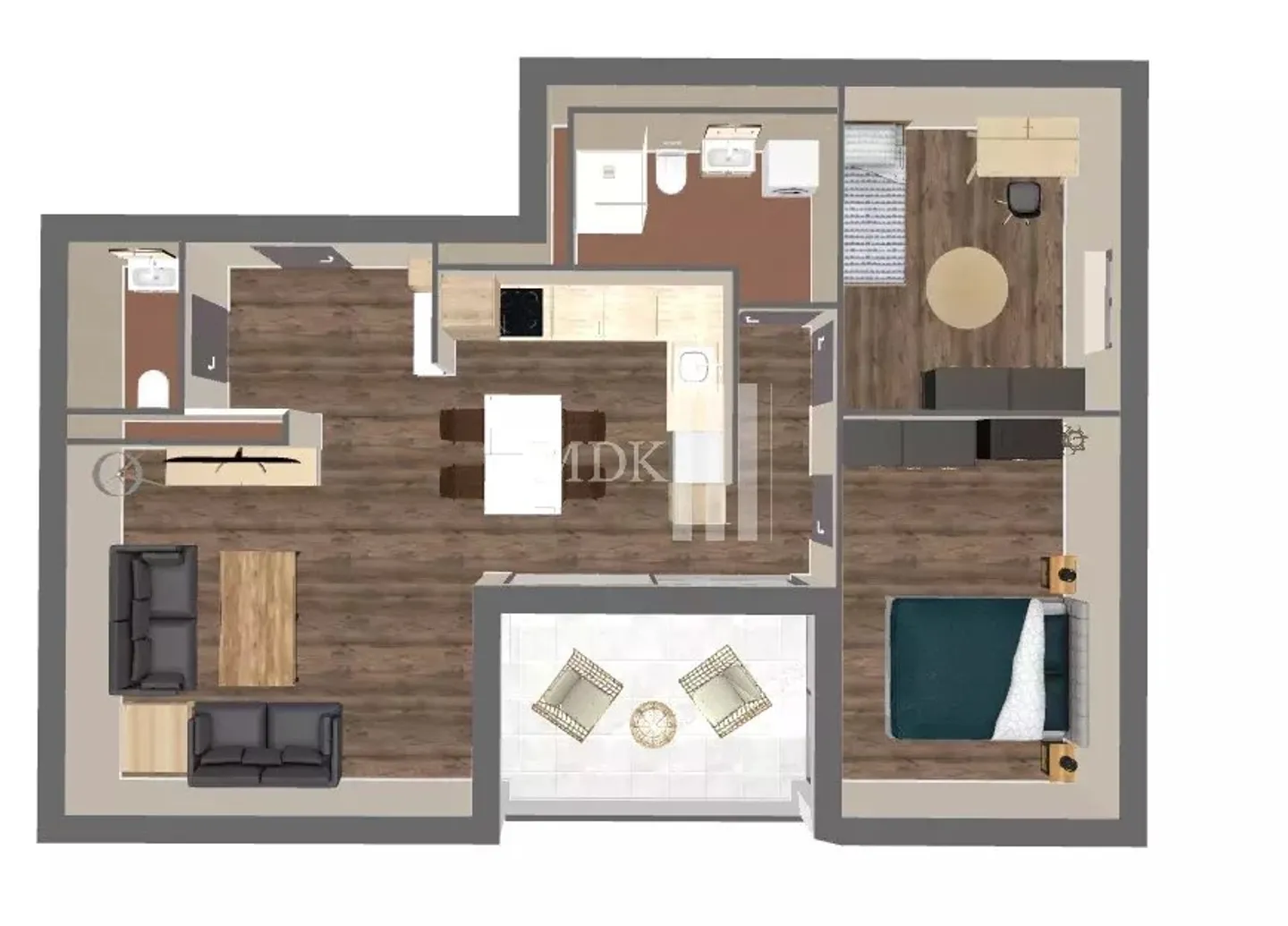 Charming Apartment with Balcony - Photo 8 of 9