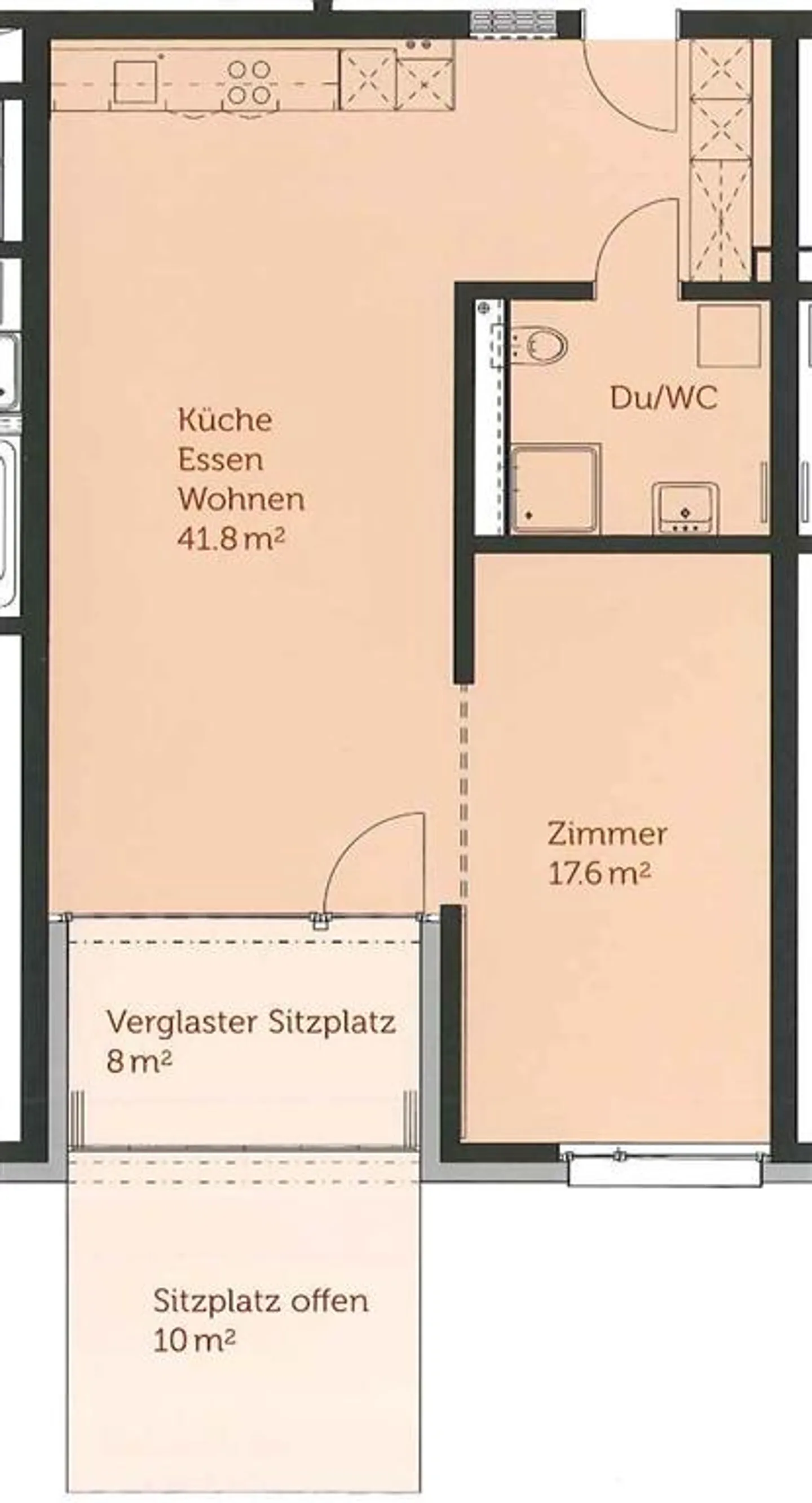 Sonnige Wohnung mit Bahnhaltestelle - Foto 8 von 8