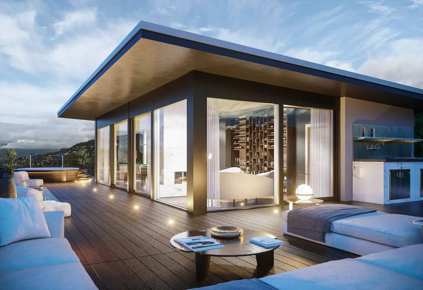 Magnifique appartement en attique de 5,5 pièces avec piscine privée à Chexbres à vendre - Photo 2 sur 12