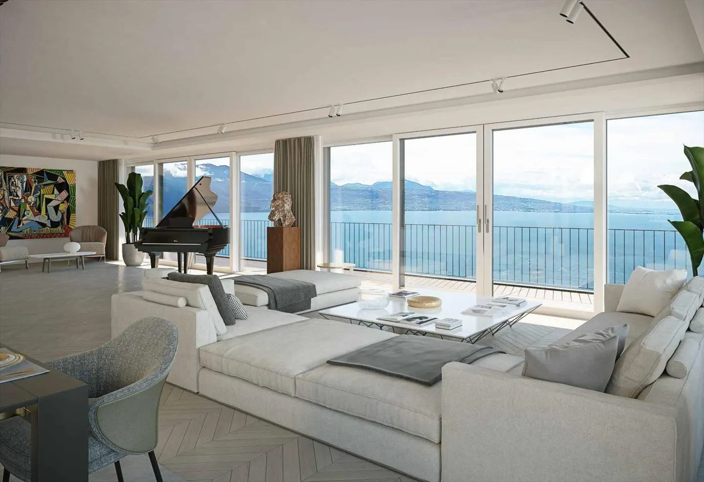 Magnifique appartement en attique de 5,5 pièces avec piscine privée à Chexbres à vendre - Photo 7 sur 12