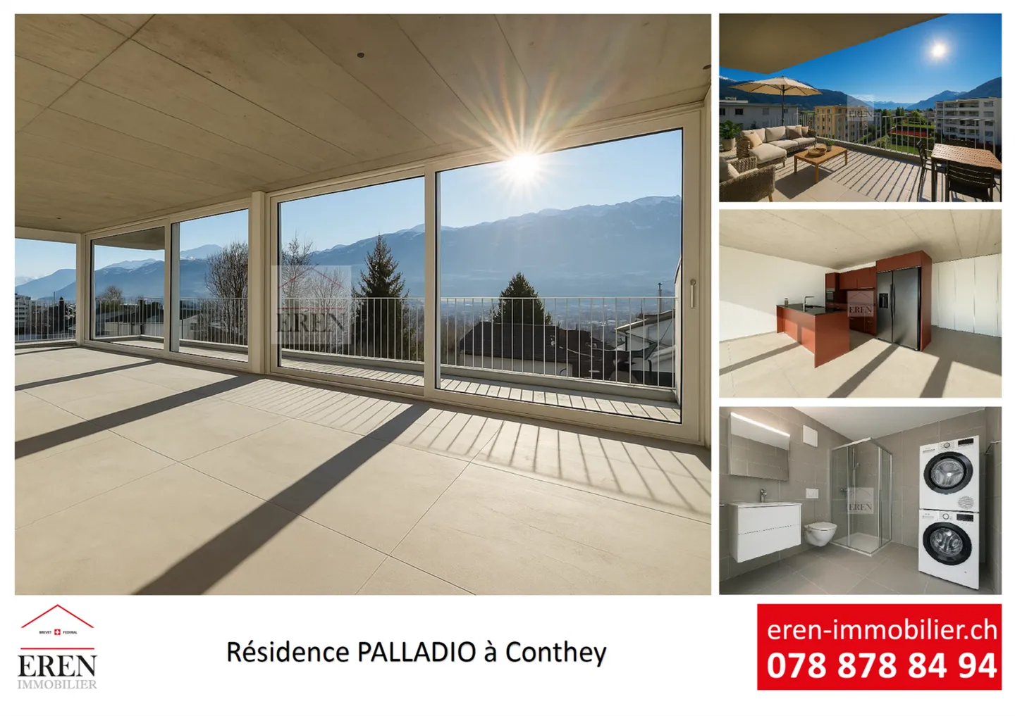 Palladio Residence in Conthey: High-end new apartments from studio to penthouse - Photo 1 of 13