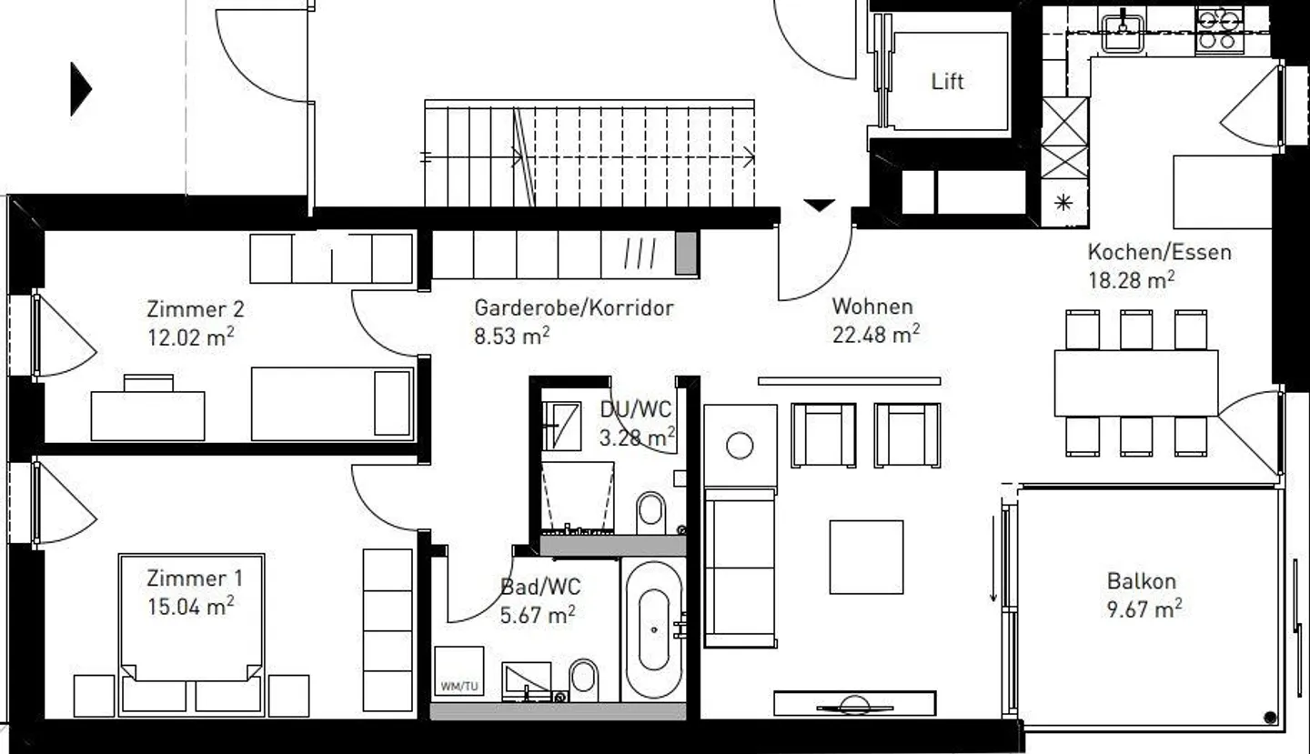 Beautiful 3.5-room apartment with a view of Lake Lucerne - Photo 10 of 10