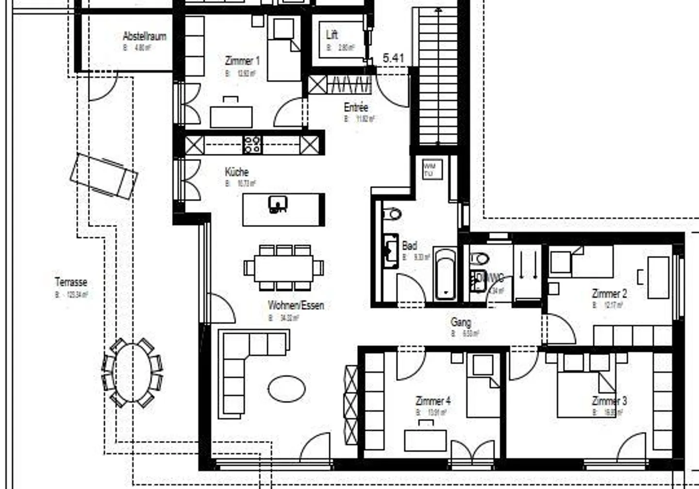 Appartement en penthouse moderne de 5,5 pièces avec terrasse - Photo 11 sur 11