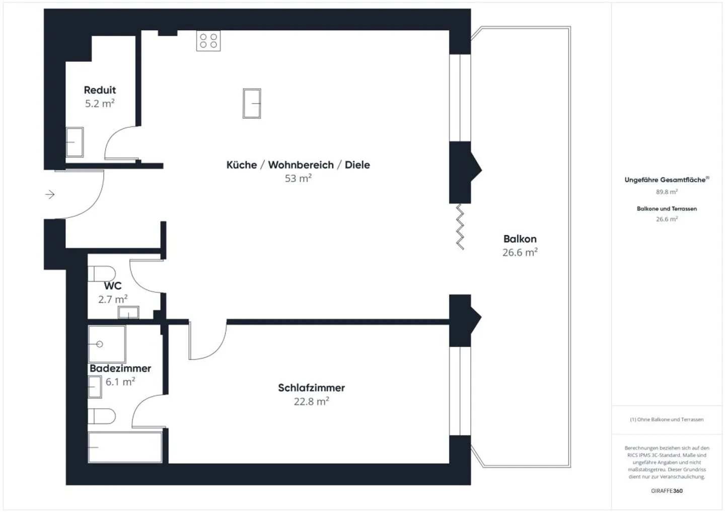 Charmante 2.5-Zimmerwohnung im Casablanca - Foto 11 von 11