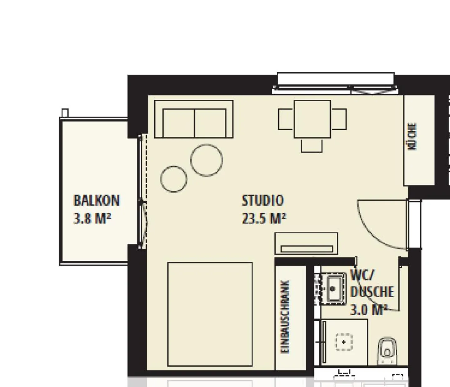 Appartement meublé de 1,5 pièce au cœur d'Oerlikon - Photo 5 sur 6