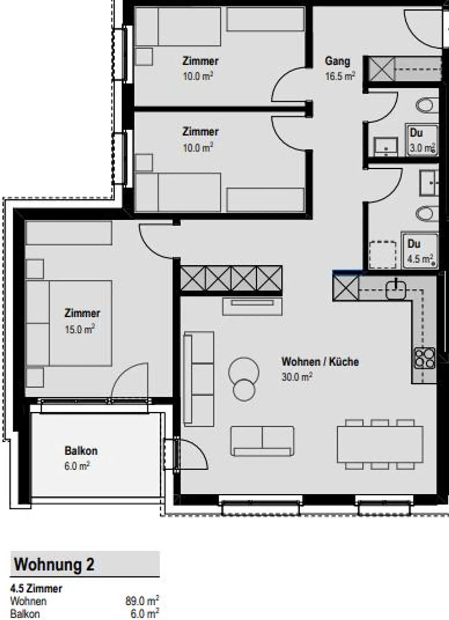 Appartement de 4,5 pièces entièrement rénové au cœur de Niederuzwil - Photo 11 sur 11