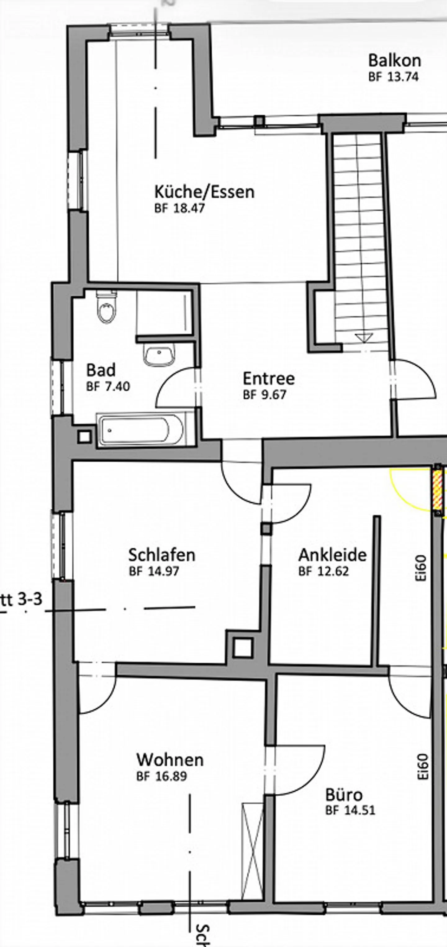 Charming 3.5-room apartment for lovers in a historic building - Photo 14 of 14