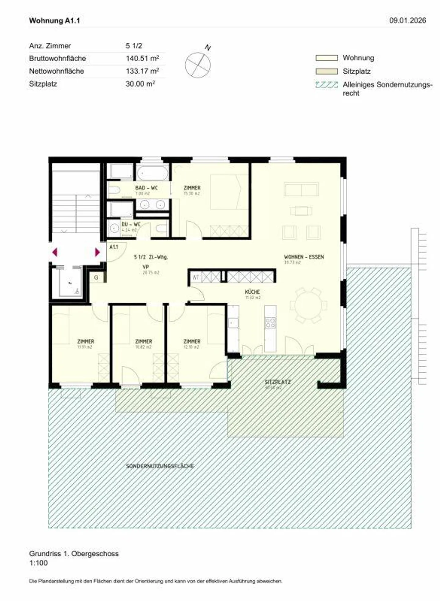 RESERVED! Bright and spacious 5.5-room garden apartment in a quiet... - Photo 10 of 15