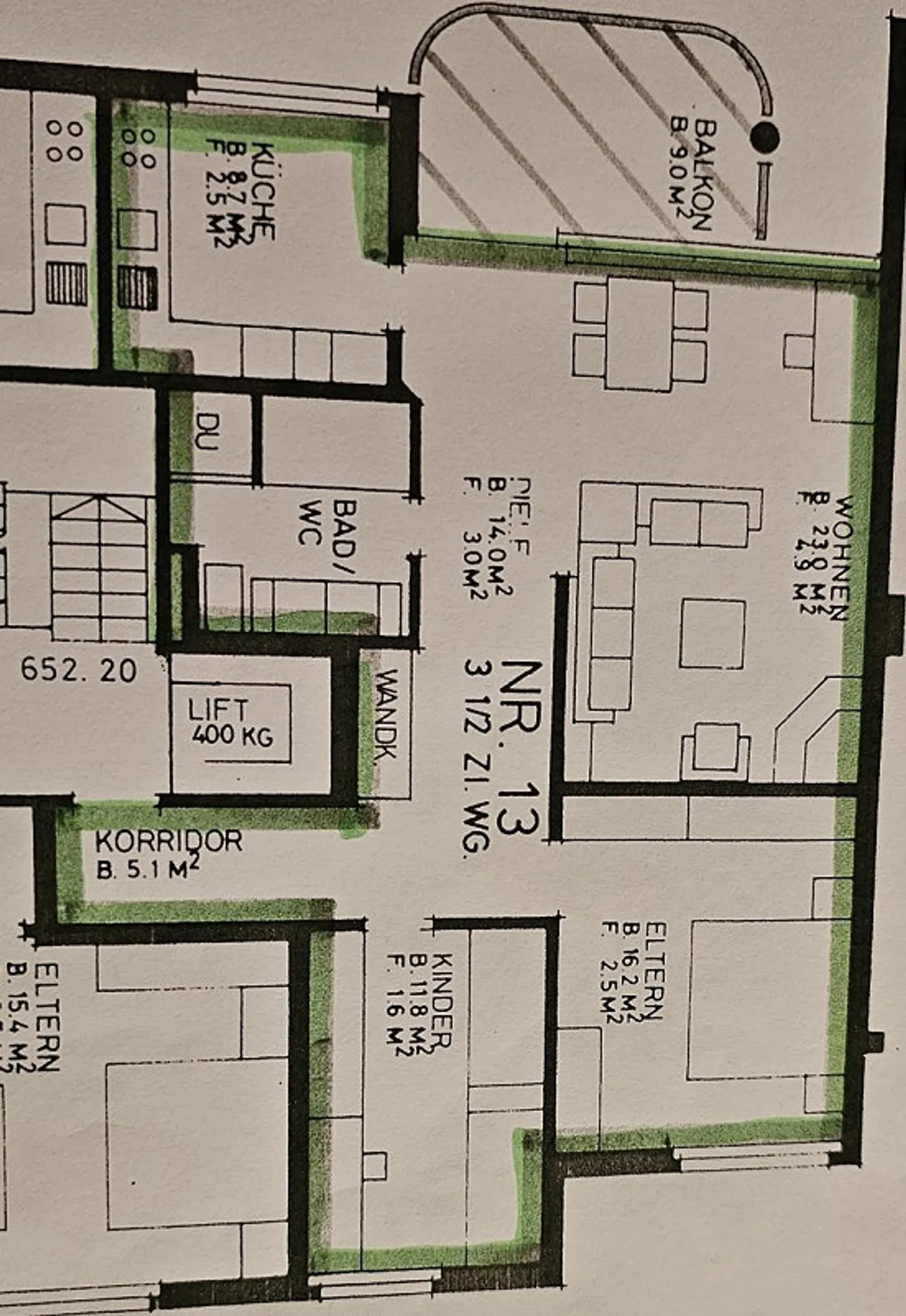 Appartement moderne de 3,5 pièces avec balcon et vue sur le jardin à Saint-Gall - Photo 14 sur 14
