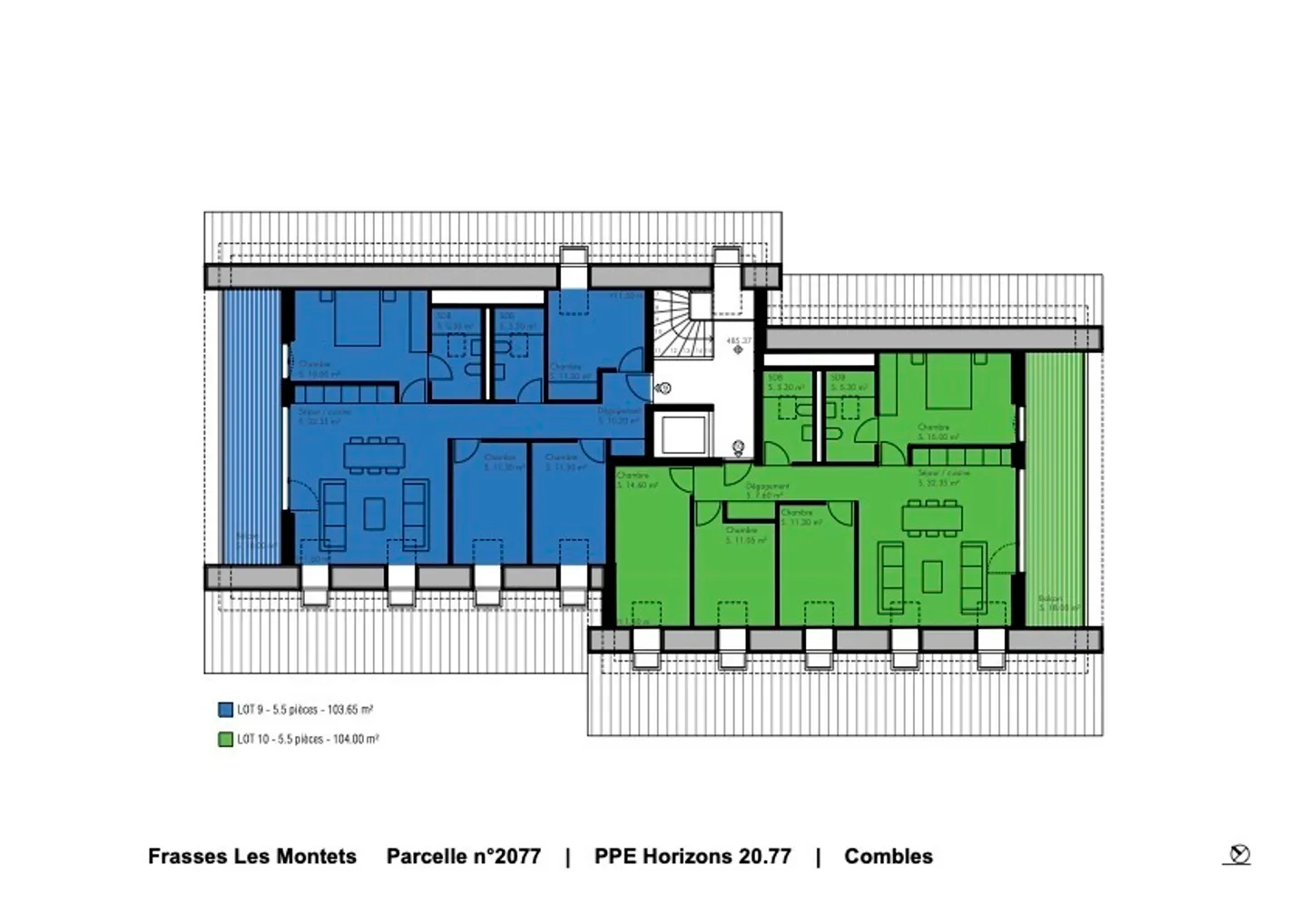 Estavayer / Frasses Wohnung im Dachgeschoss Offene Baustelle! - Foto 6 von 6
