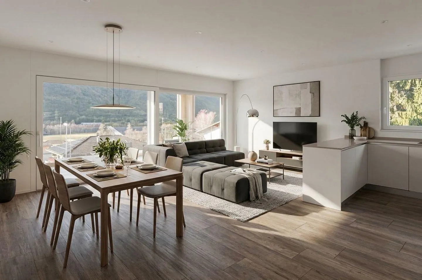 Modern 3.5-room apartment with loggia in Claro - Photo 2 of 10