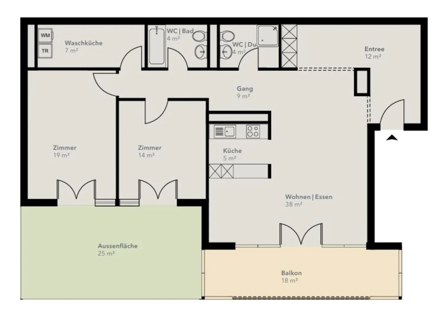 Appartement de jardin 3,5 pièces - Photo 13 sur 13