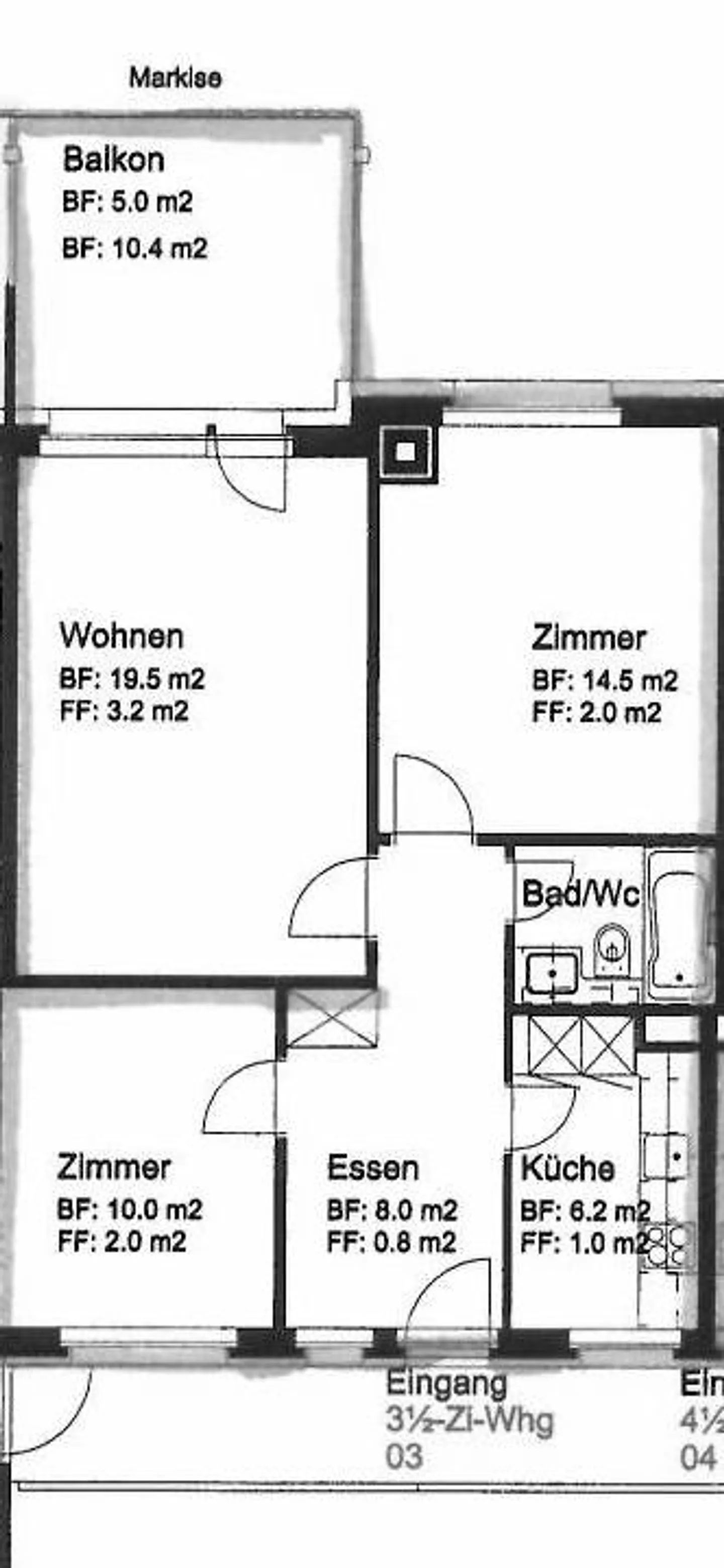 Appartement 3.5 pièces au 3ème étage à louer à 5621 Zufikon - Photo 8 sur 8