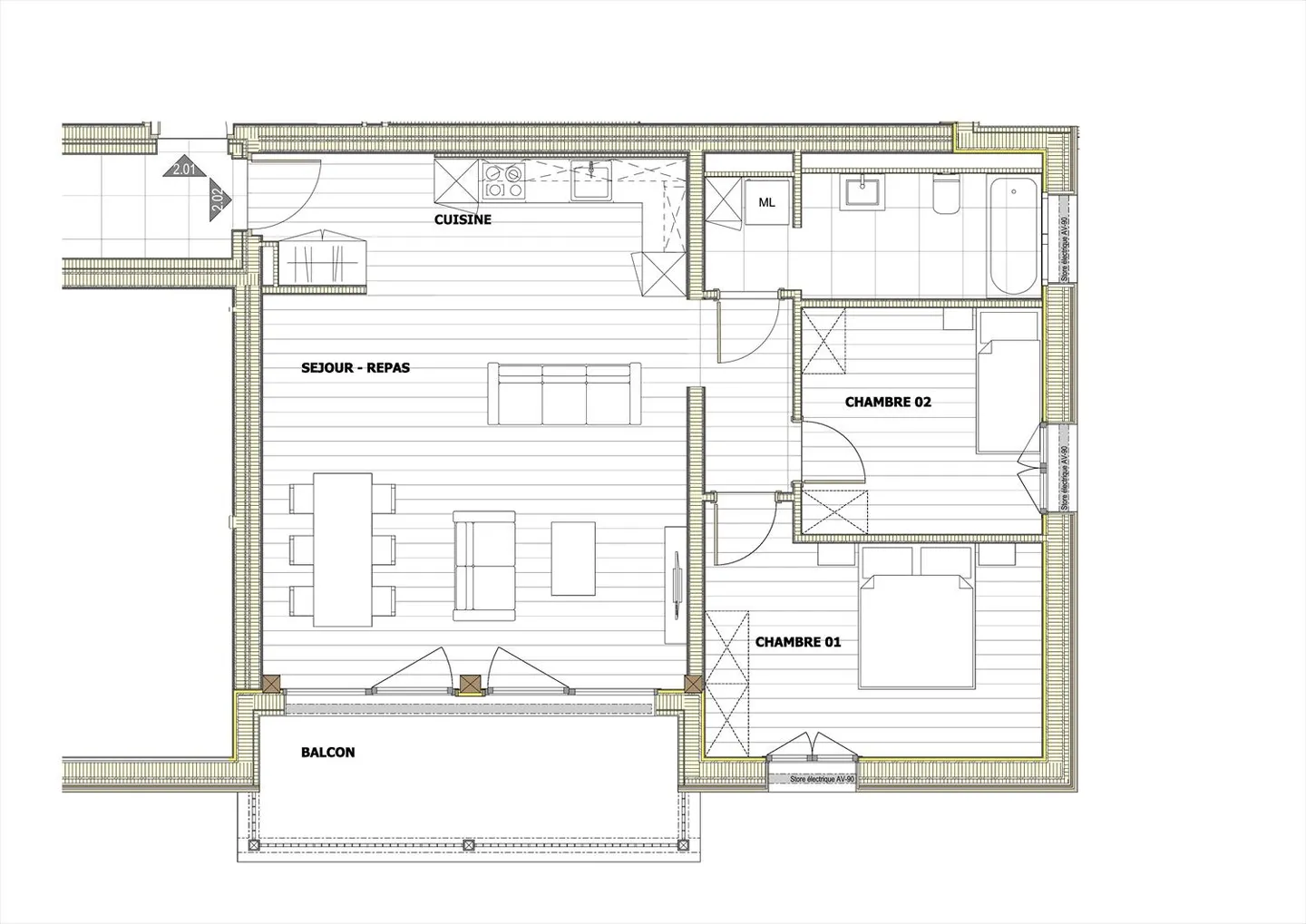 Appartement à louer - Photo 4 sur 4