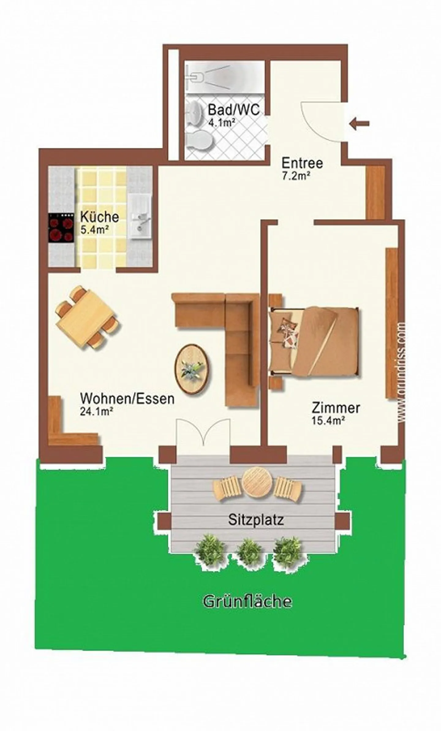 Appartement 2½ pièces confortable avec coin jardin - Photo 14 sur 14