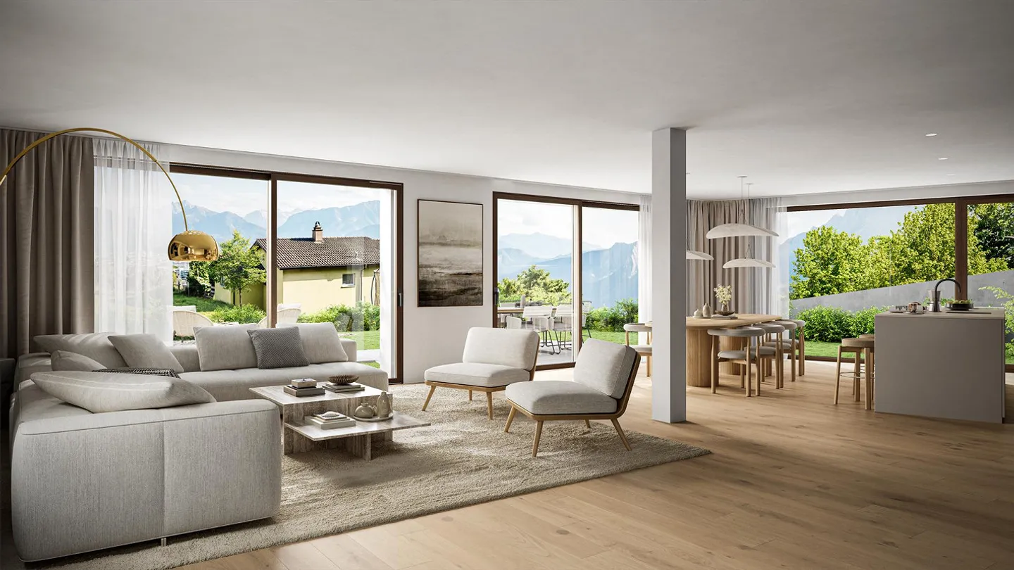 Nouvelle construction : appartement de 4,5 pièces au Sonnenberg avec grand jardin - Photo 1 sur 5