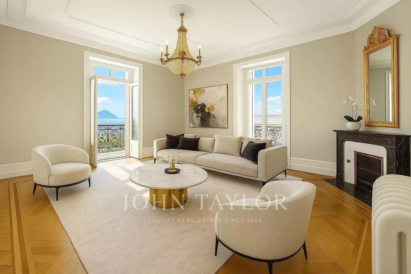 Appartement élégant avec caractère et vue imprenable sur le lac Léman - Photo 1 sur 12