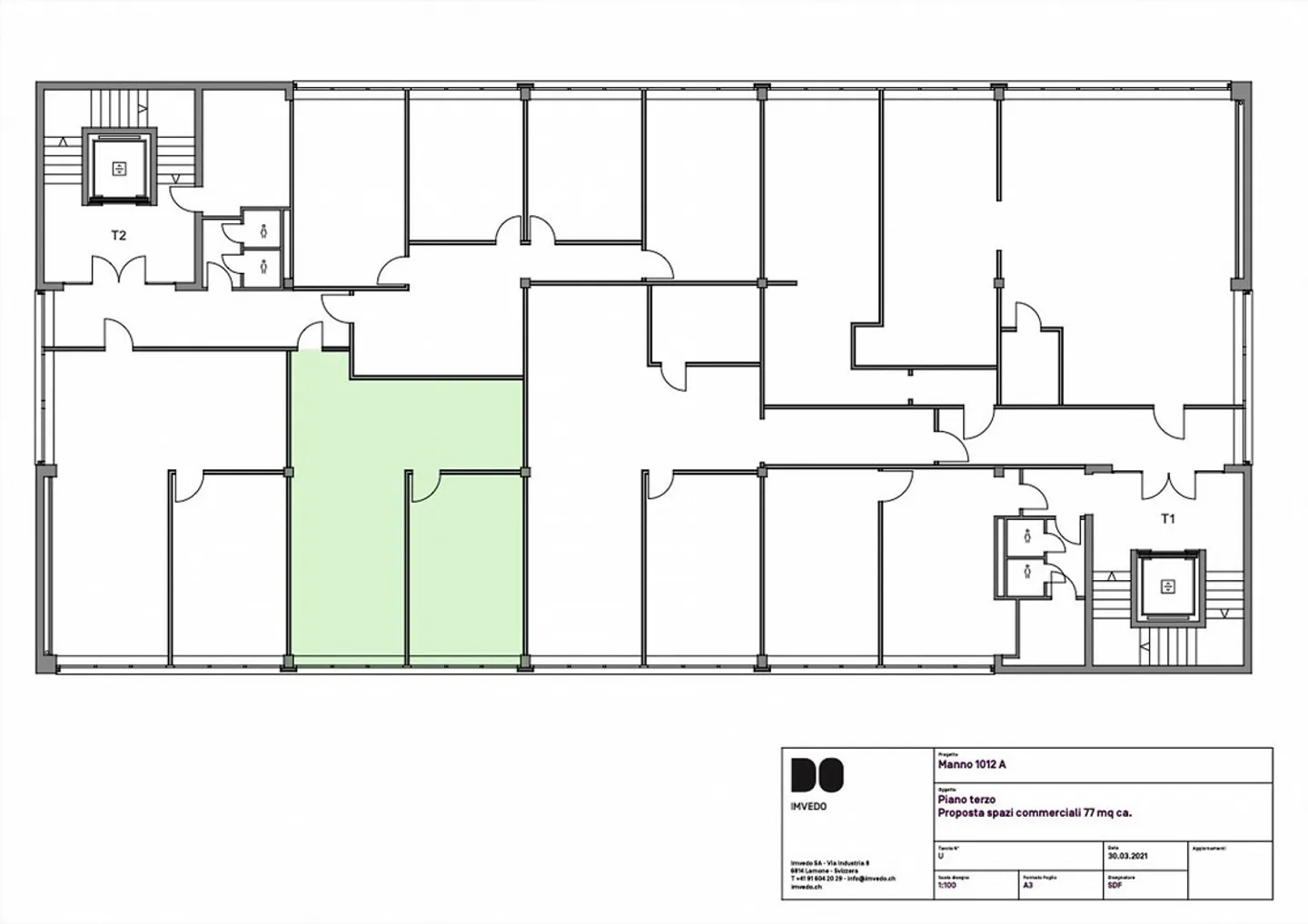 Büros in Manno - 55, 77 oder 110 m² - Foto 4 von 5