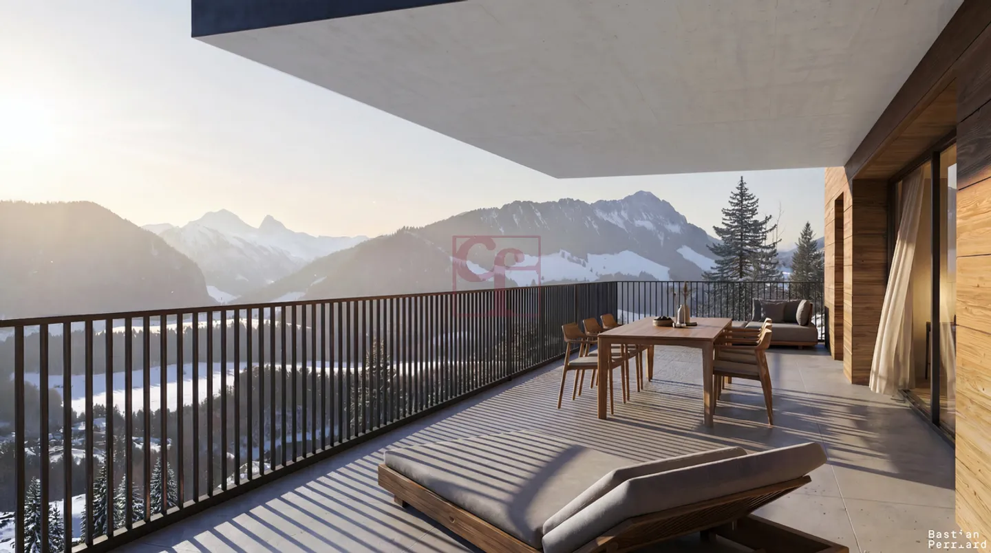 Crésuz – Neue hochwertige Wohnung mit 5,5 Zimmern, Panoramablick - Foto 3 von 5