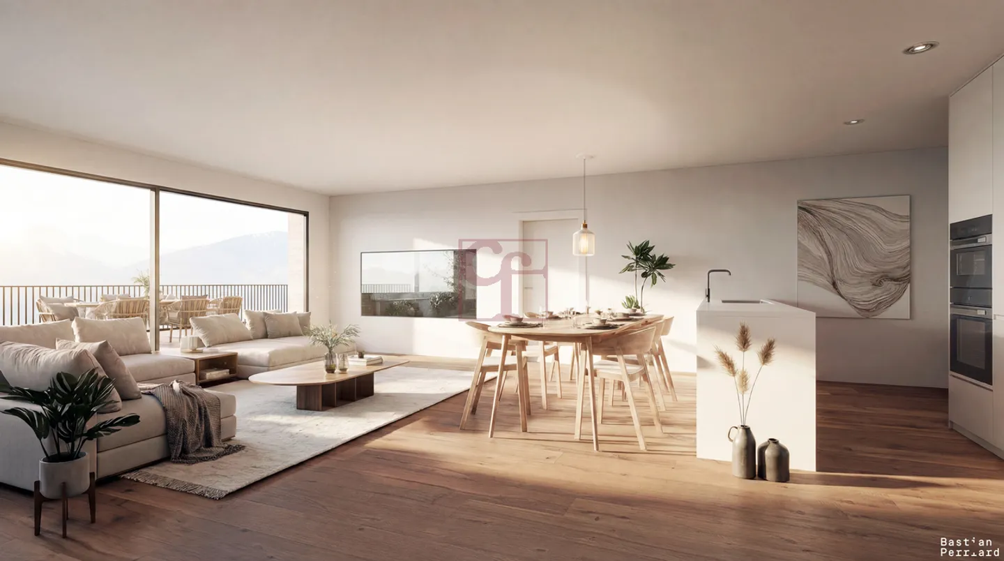 Crésuz – Neue hochwertige Wohnung mit 5,5 Zimmern, Panoramablick - Foto 4 von 5