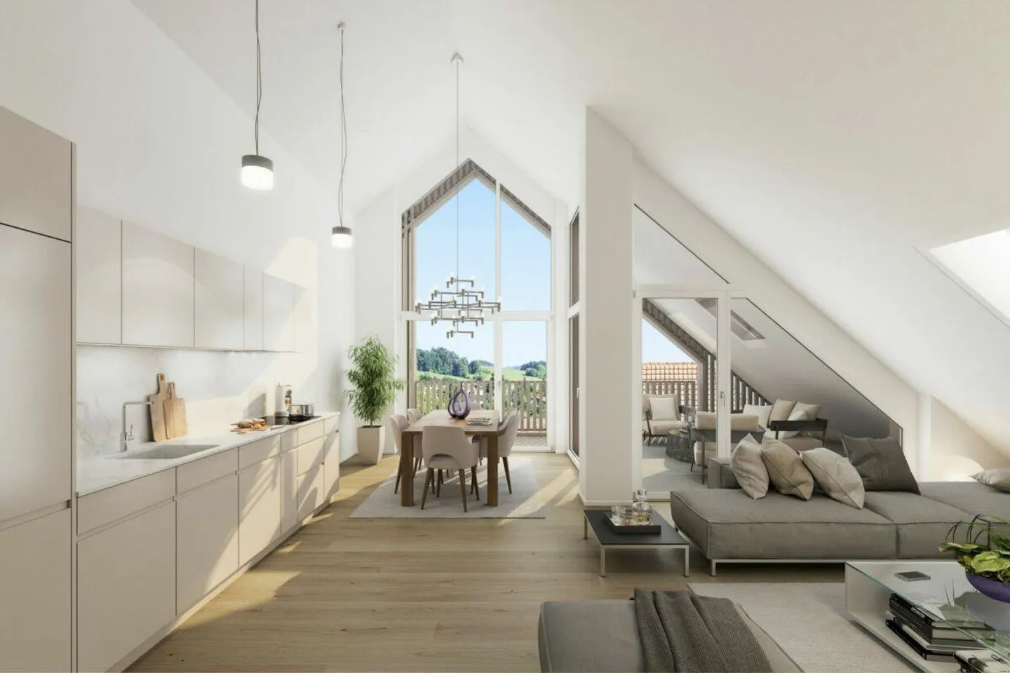 Dachwohnung mit grandiosem Blick - Foto 3 von 6