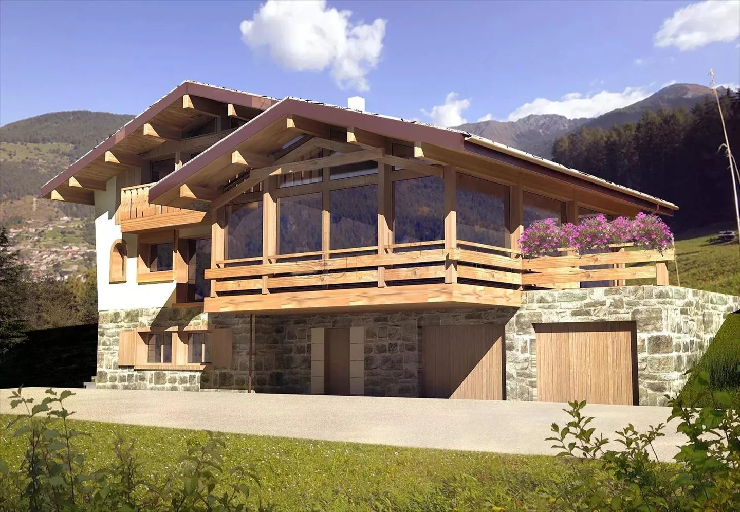 Chalet di lusso a La Tzoumaz: 4 camere da letto. Vasca idromassaggio &amp; vista - Foto 1 di 5