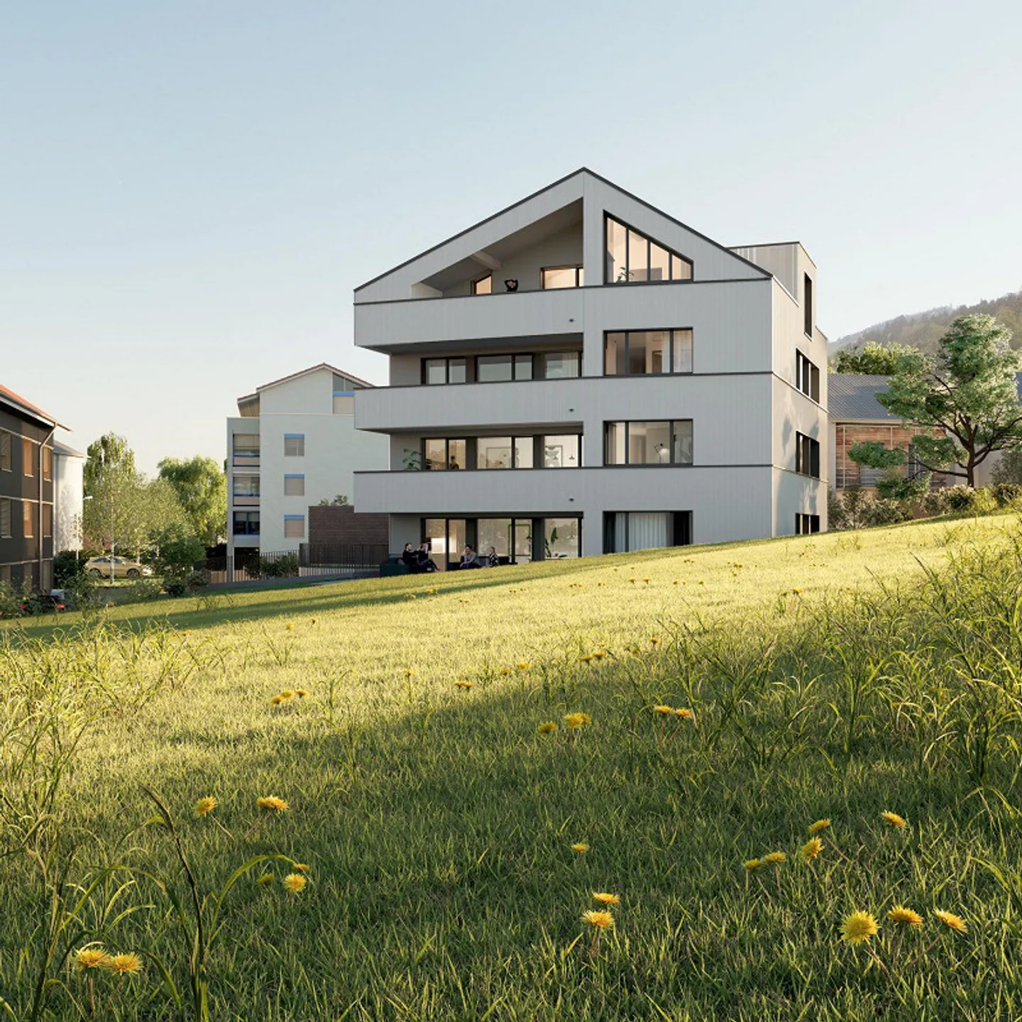 Appartamento mansardato di 3,5 locali con ampio balcone e vista sul Pilatus - Foto 3 di 3