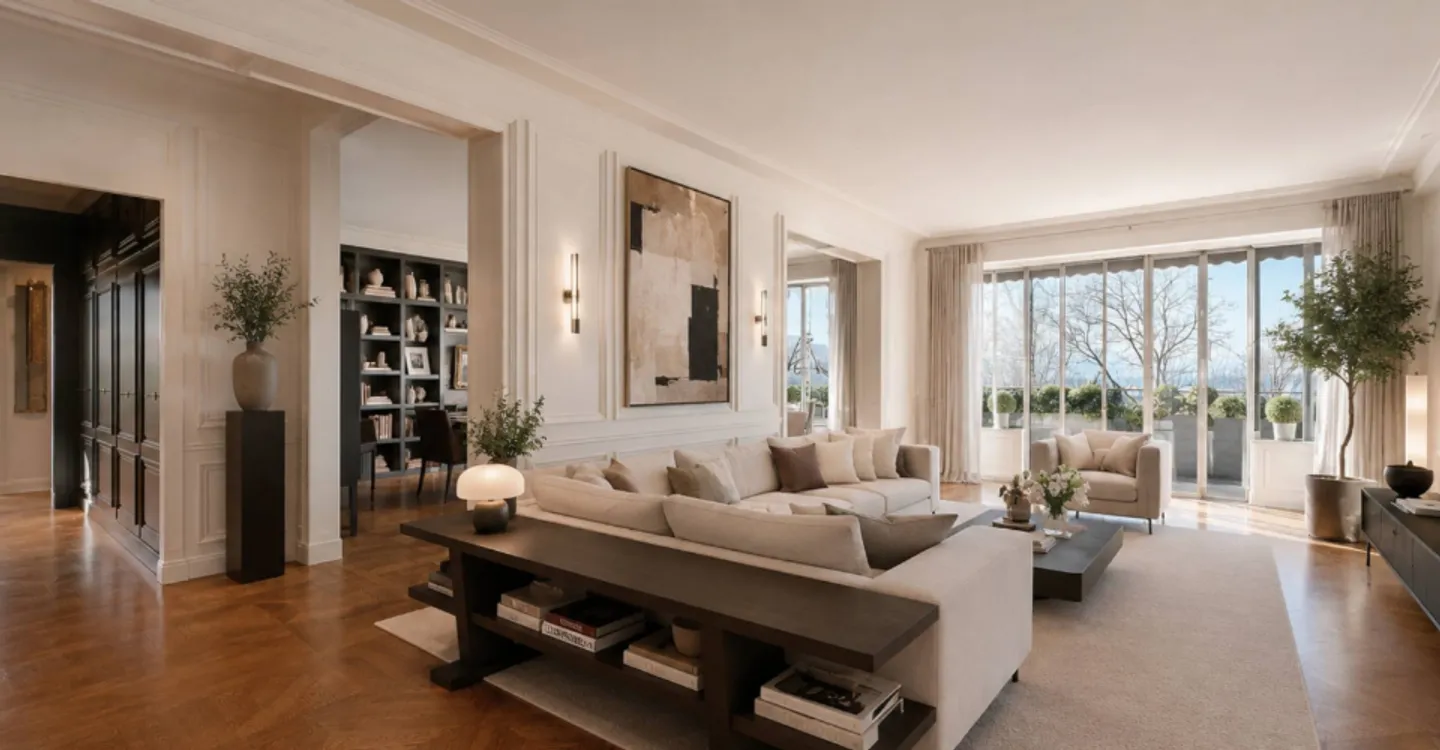 Nel cuore di Ouchy, appartamento di lusso con 7 stanze e vista lago - Foto 1 di 12