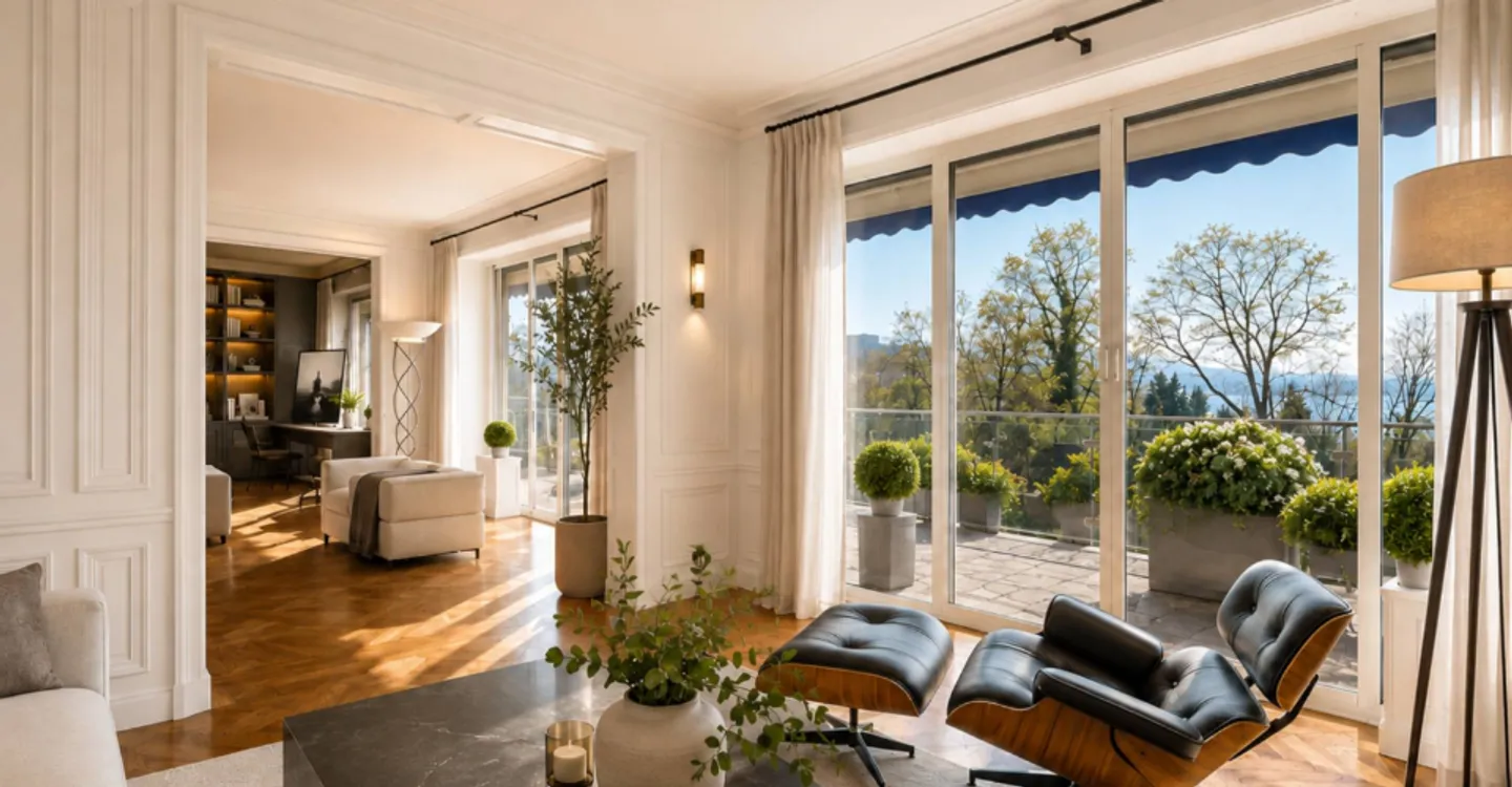 Nel cuore di Ouchy, appartamento di lusso con 7 stanze e vista lago - Foto 6 di 12