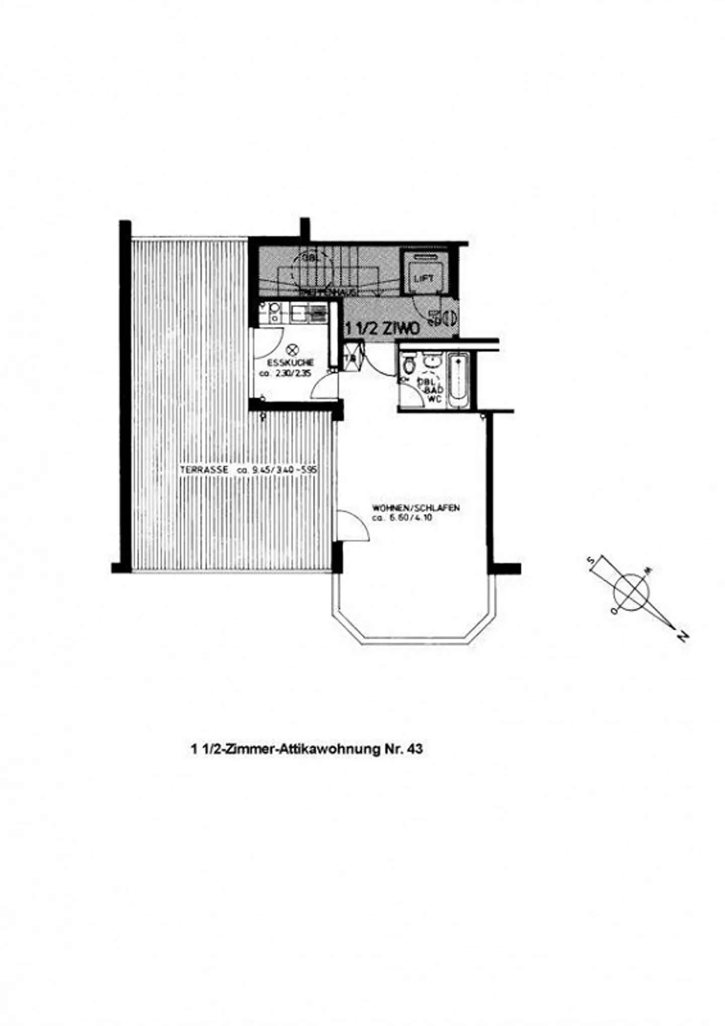 Studio mit grosser Dachterrasse - Foto 7 von 7