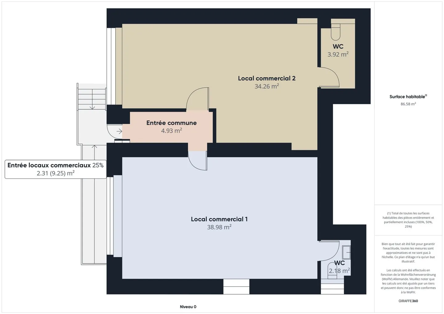 Local commercial property of 33 m2 in Vallorbe - Photo 5 of 5