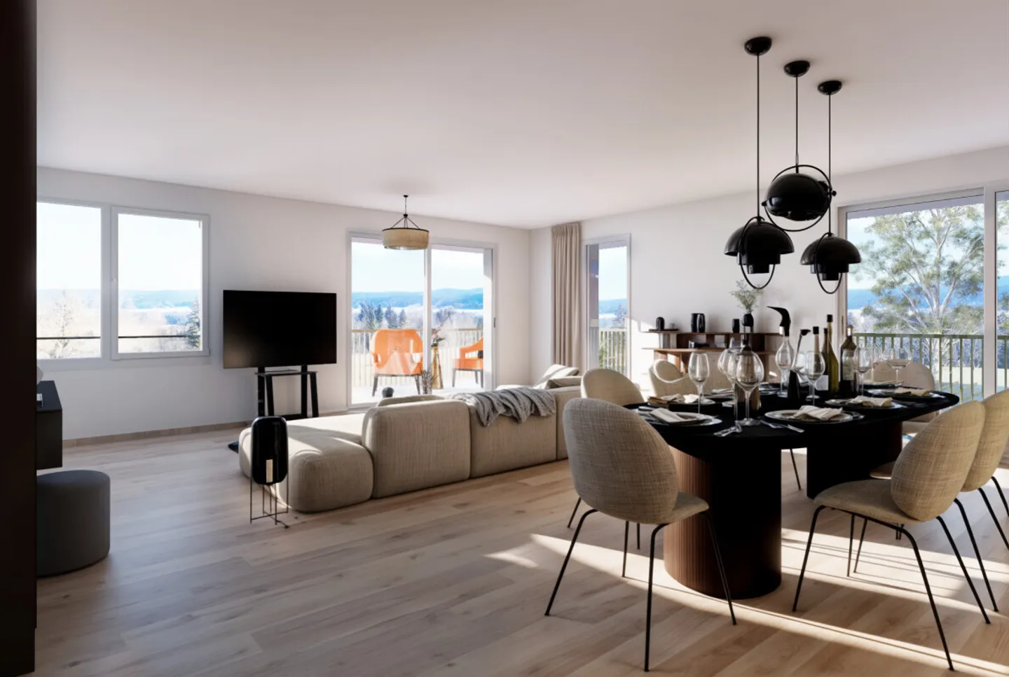 Appartamento 4.5 locali in PPE con grande balcone - Sentier - Foto 3 di 4