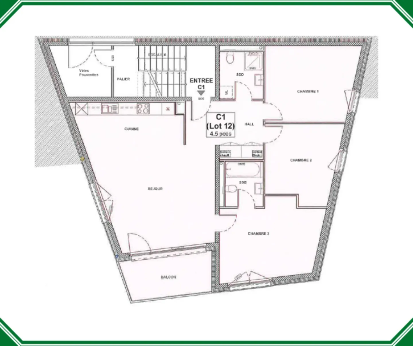 Appartement moderne 4.5 pièces - Photo 3 sur 4
