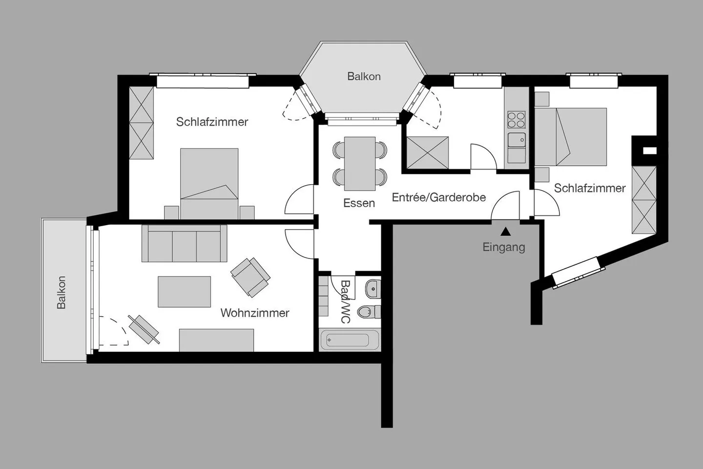 Appartamento familiare di 3 stanze arredato a Zurigo - Vicino a Bargrist/Hirsladen - Foto 10 di 10
