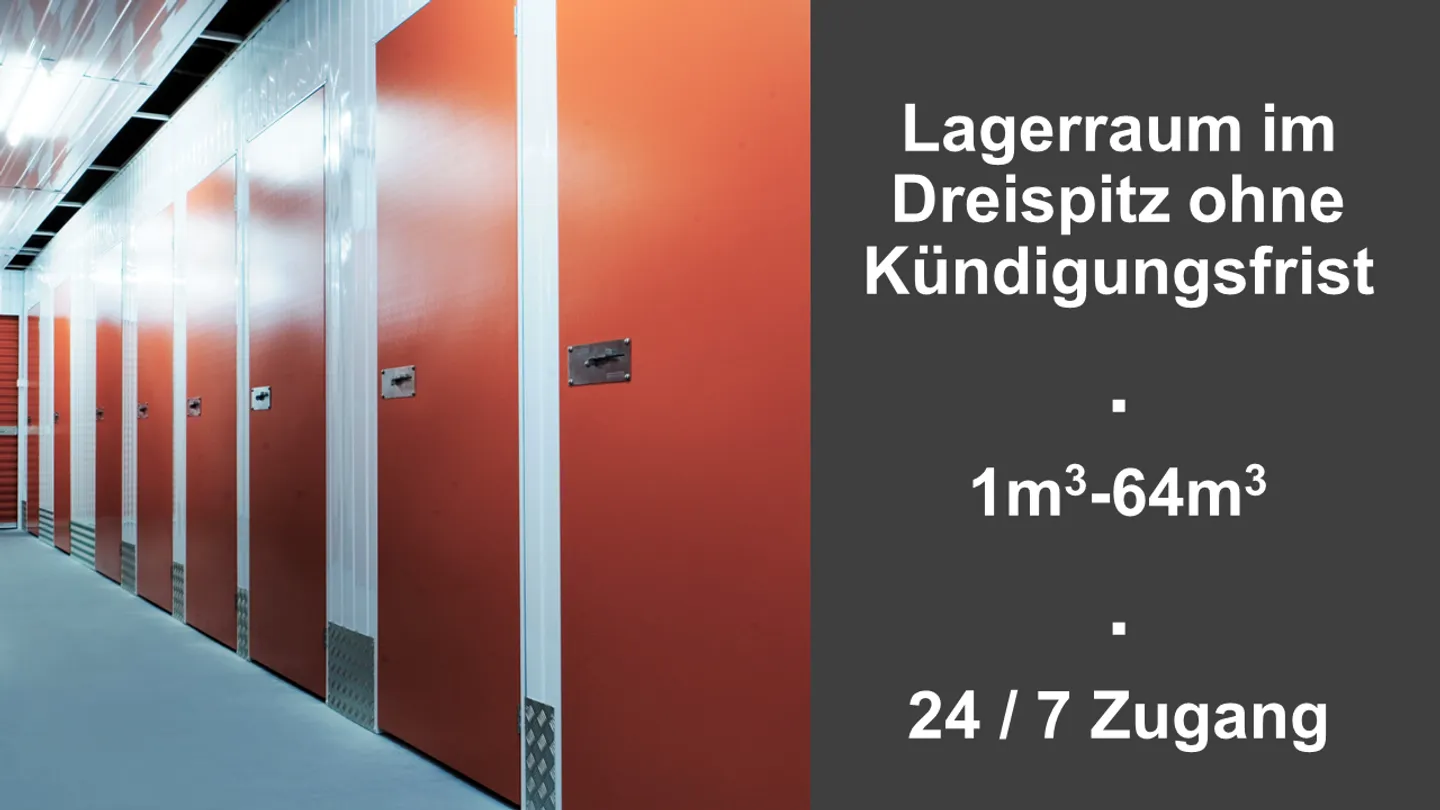 Lagerräume zw. 1m3 und 64m3 flexibel & günstig zu vermieten. Keine Kündigungsfrist. - Foto 2 von 8