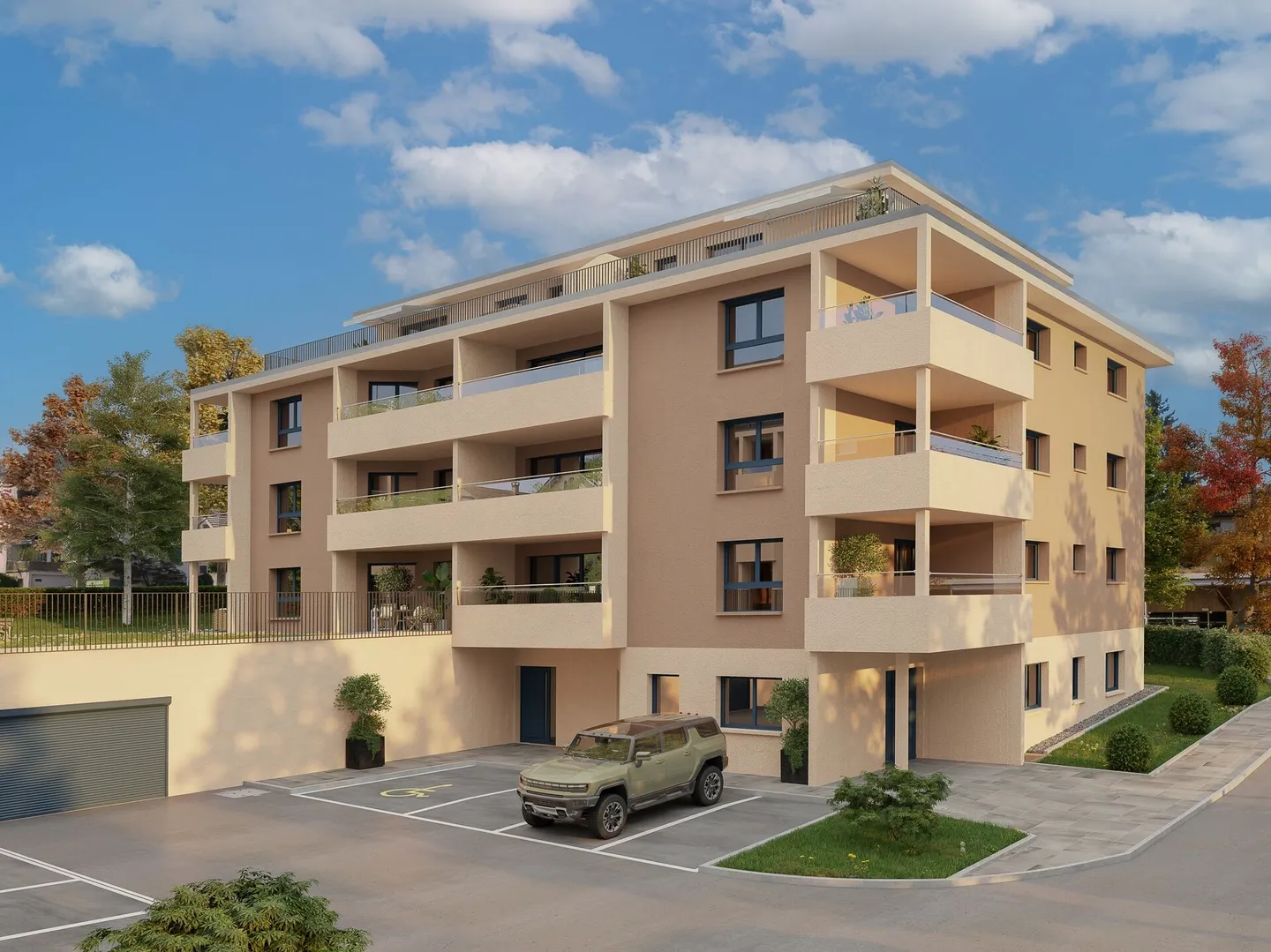 PARC RÉSIDENTIEL SUD; Appartement de 4,5 pièces n° 23 avec vue - Photo 2 sur 7