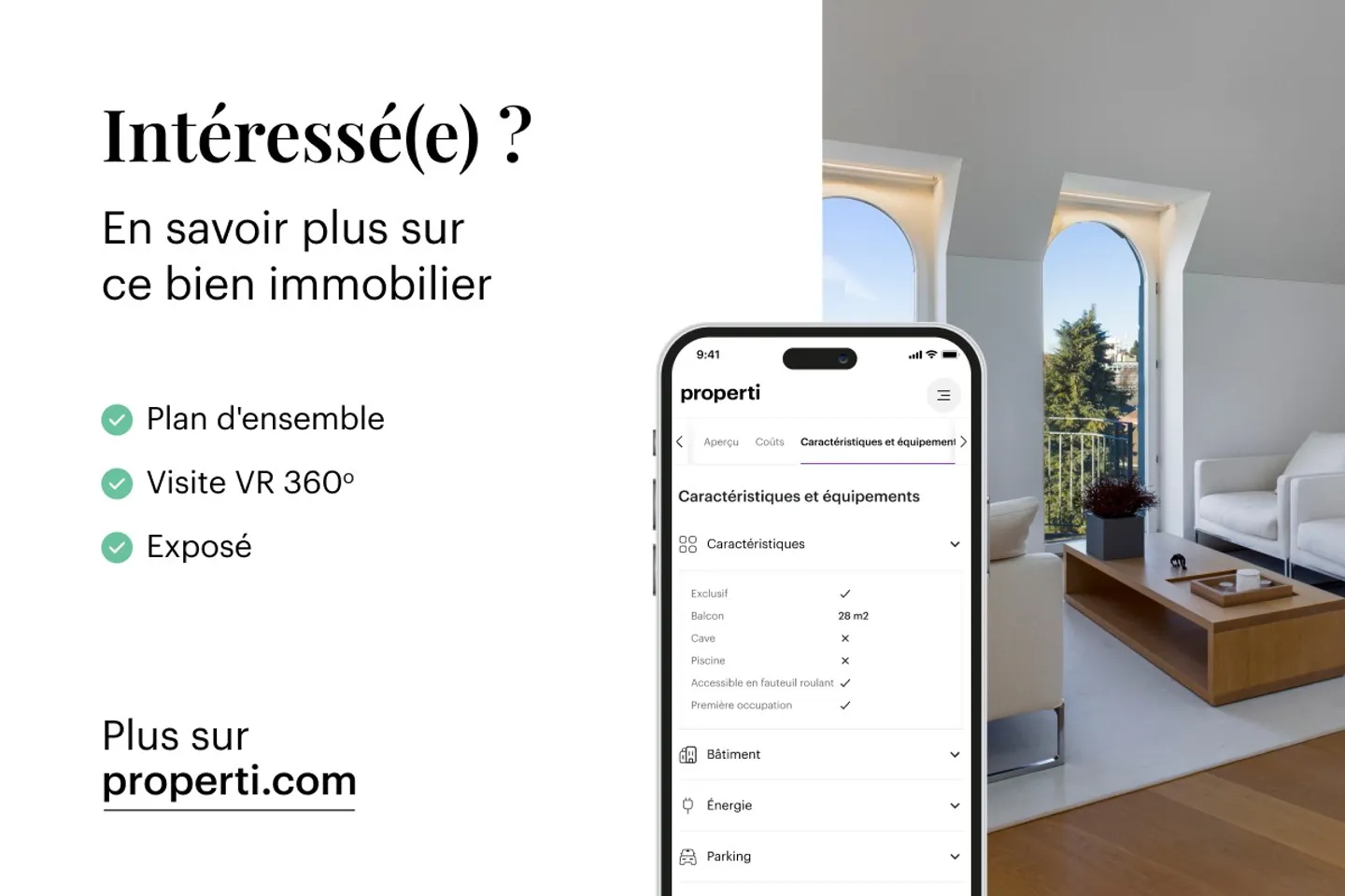 Appartamento affascinante con 2 camere e vista panoramica ad Auvernier - Foto 3 di 8
