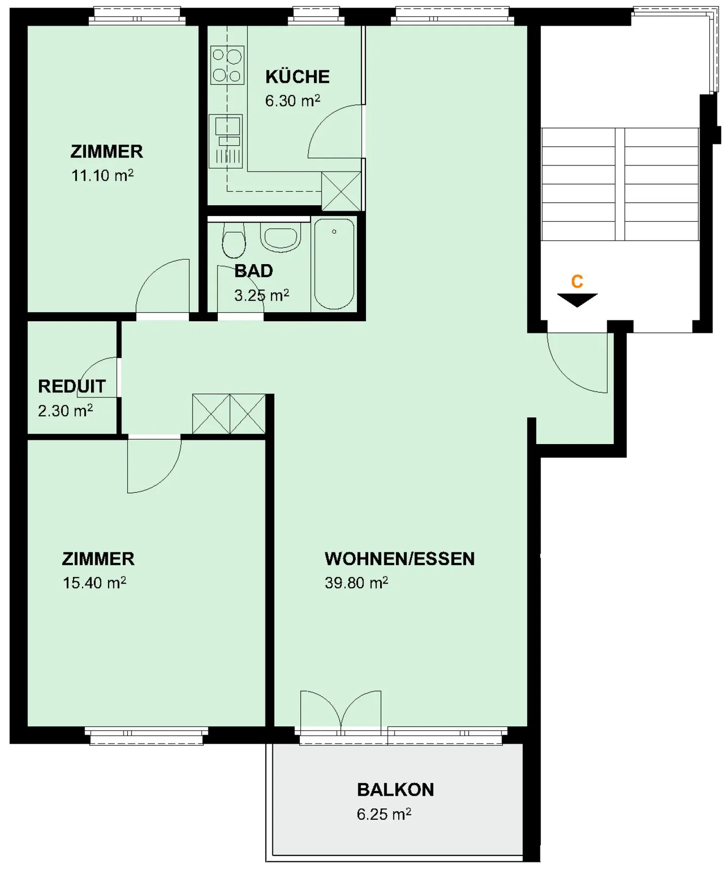 Appartement lumineux et charmant de 3,5 pièces à Geuensee - Photo 11 sur 11