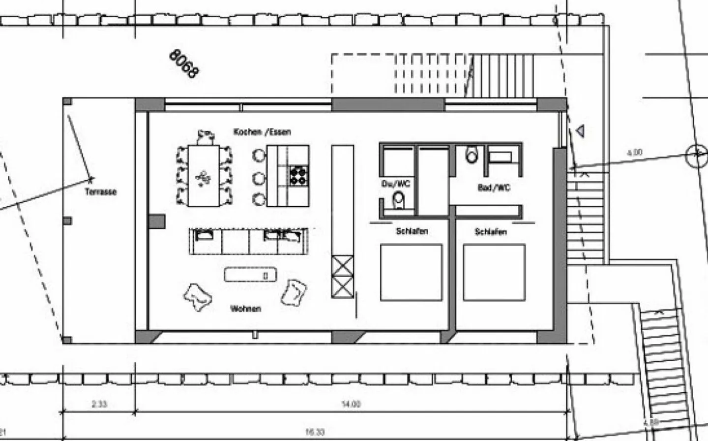 Geräumige Dachwohnung mit Bergblick - Foto 5 von 5