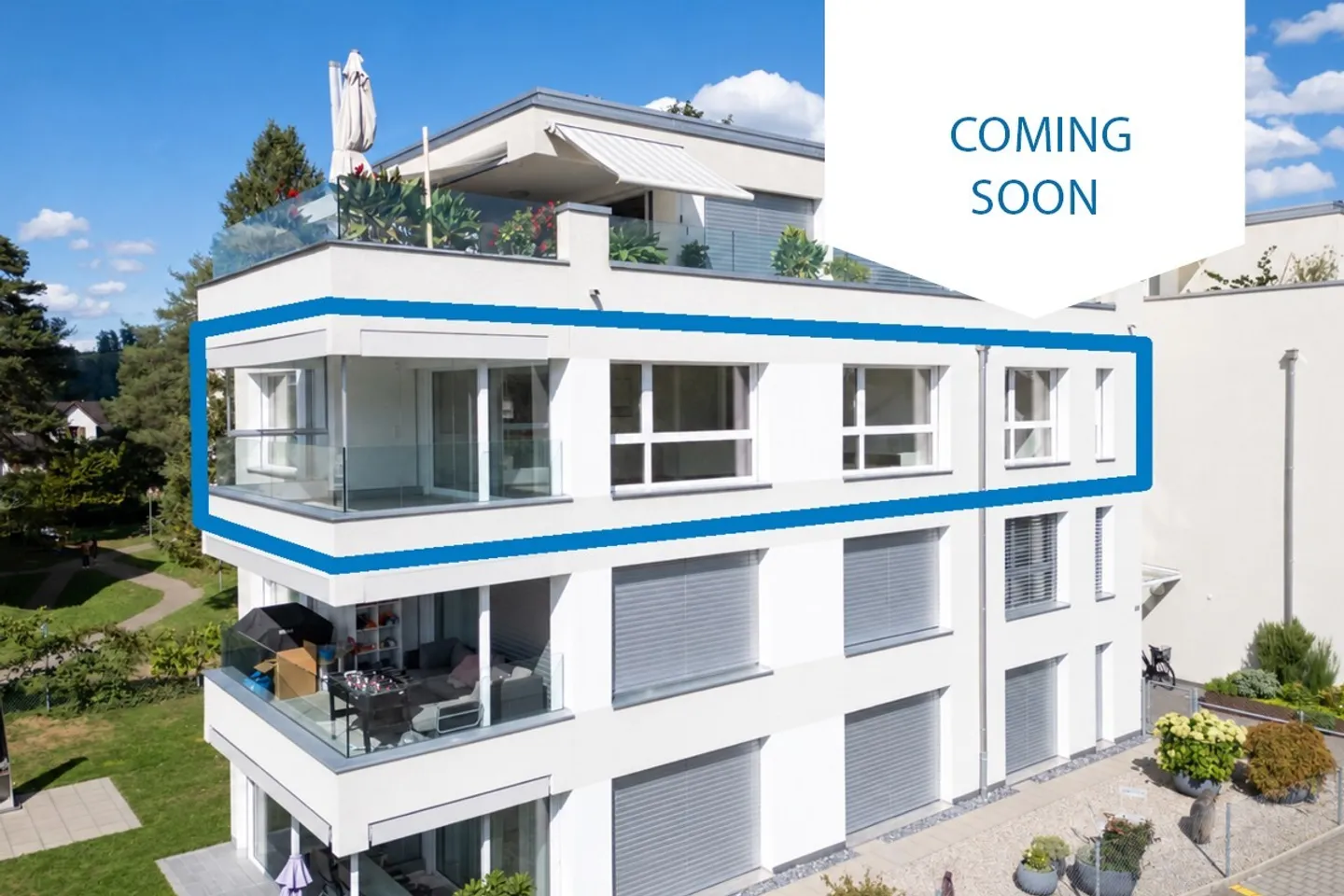 Annonce : Appartement moderne de 4,5 pièces avec grand balcon - Photo 1 sur 10