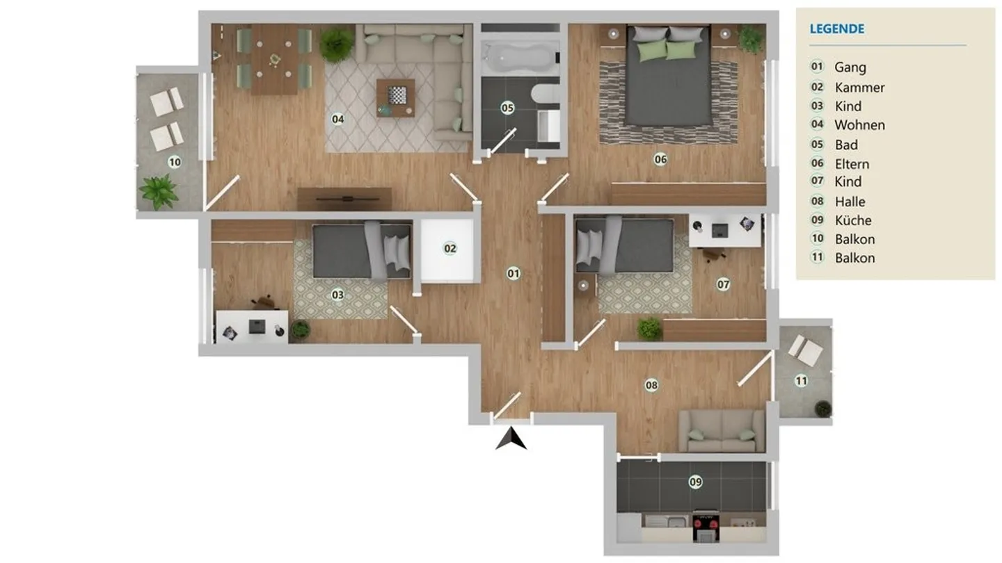 Appartement lumineux 4 pièces à Olten - Photo 11 sur 12