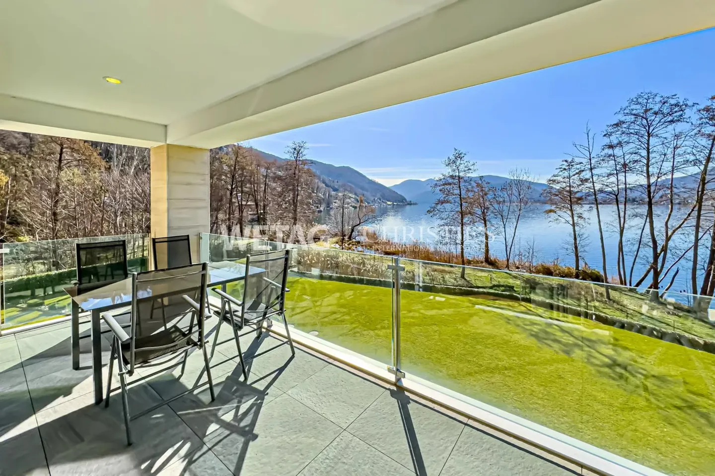 Lugano-Muzzano: Elegante appartamento 3.5 stanze arredato con accesso diretto al Lago di Lugano in affitto - Foto 1 di 11