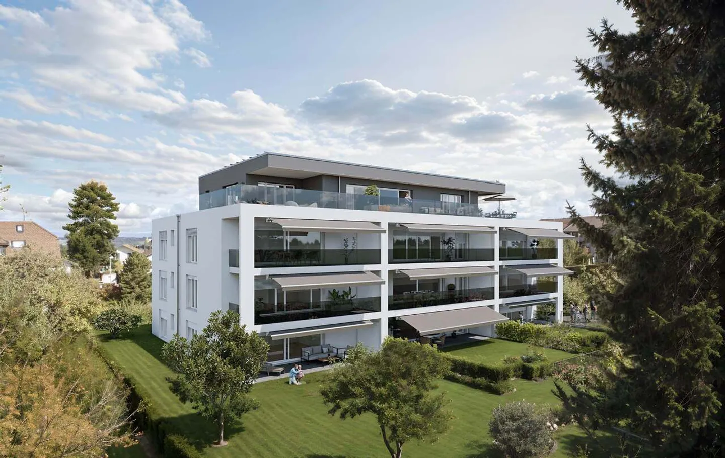Givisiez - New 4.5 room apartment with 22.4 m² balcony - Photo 1 of 2