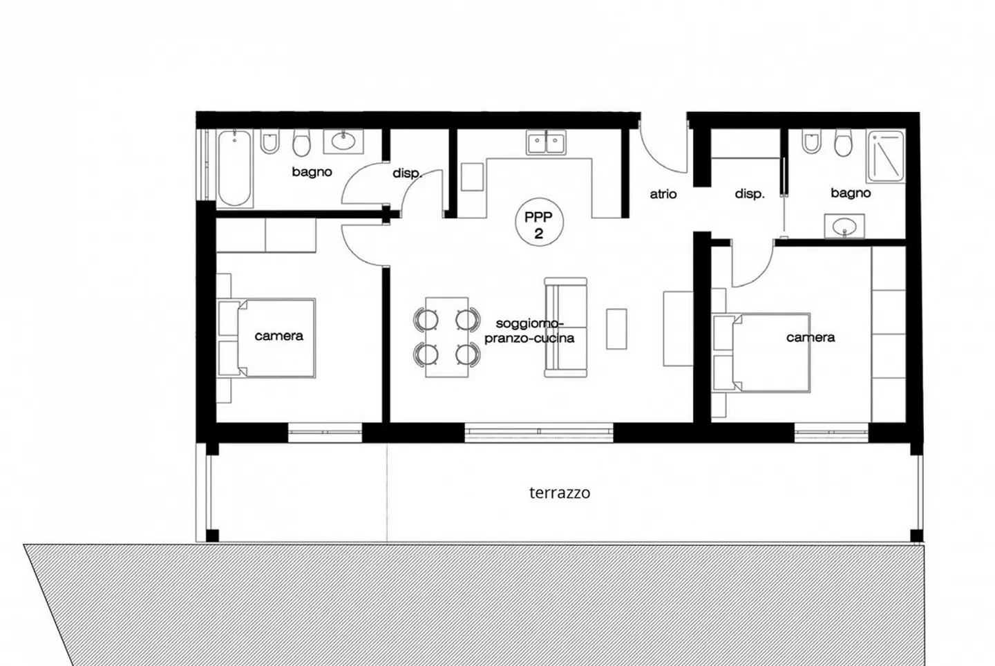 NEUE 3.5 ZIMMER MIT PRIVATGARTEN UND TERRASSE IN CASLANO - Foto 3 von 5