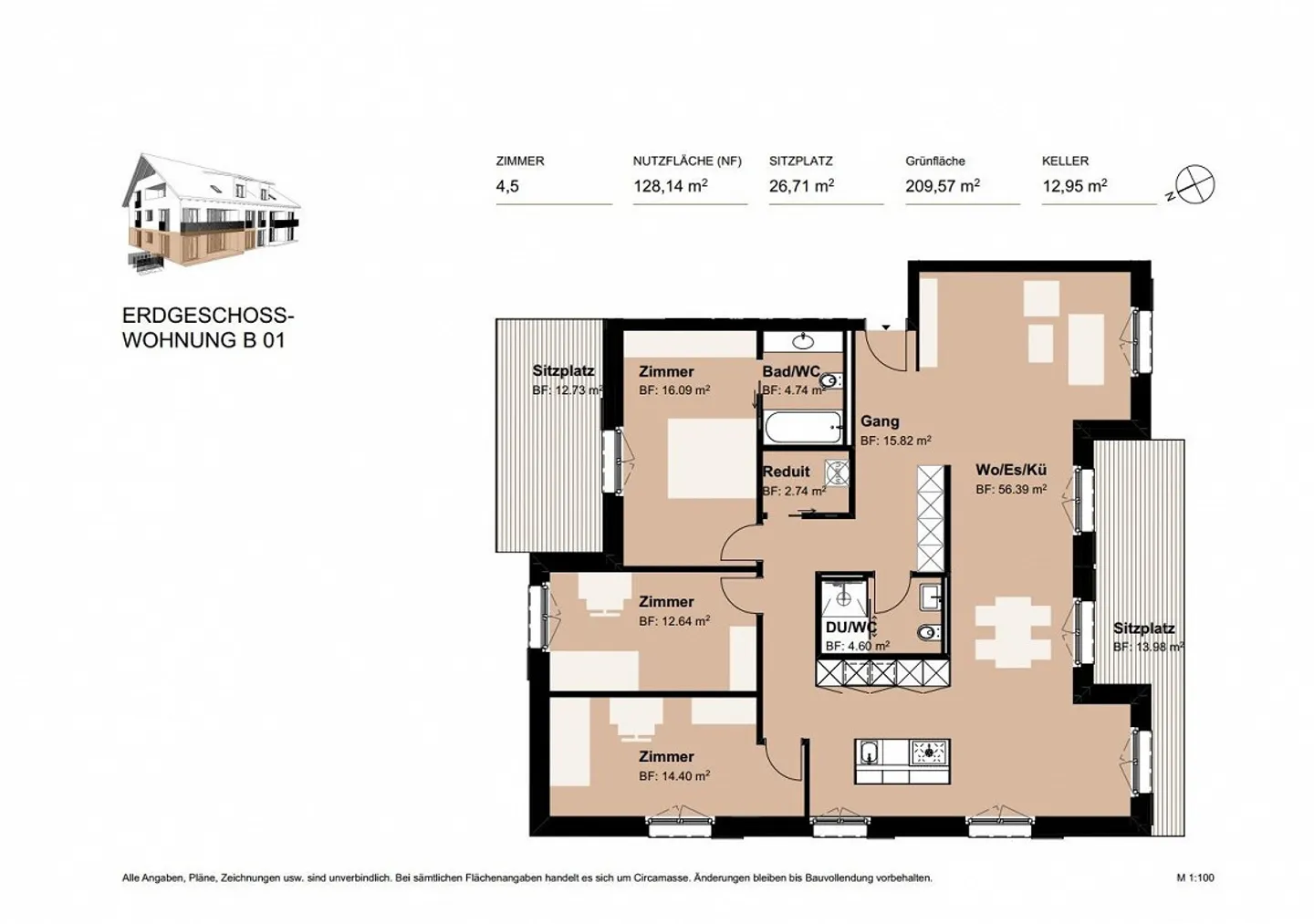 Geräumige Erdgeschosswohnung - Foto 10 von 11