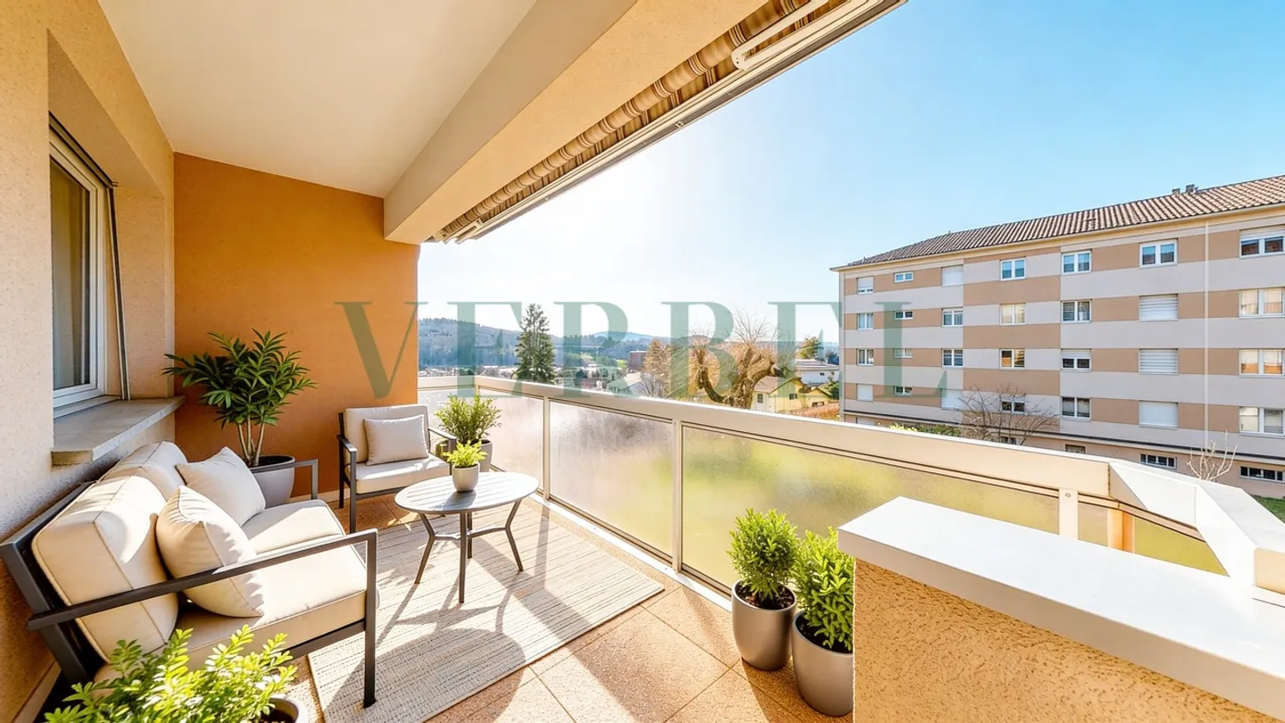 Superbe 3.5-Zimmer-Wohnung mit Balkon - Foto 6 von 7