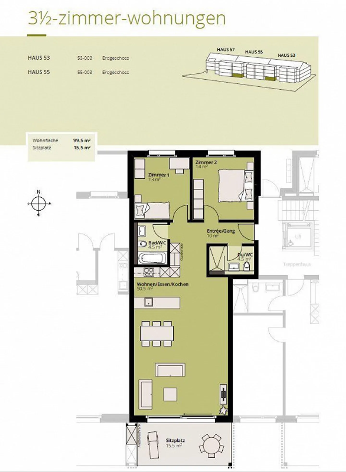 APPARTAMENTO SPAZIOSO 3.5 Stanze con Patio - Foto 12 di 12