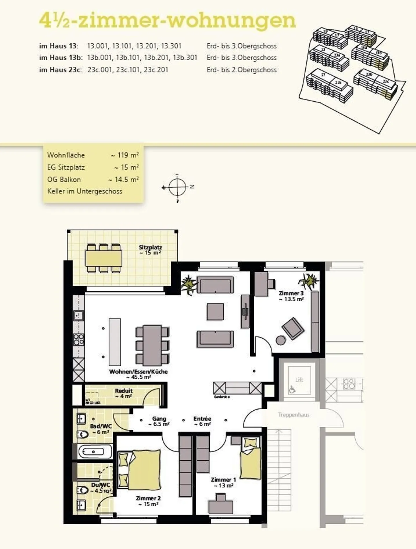 Charmante 4.5-Zimmer Wohnung - Foto 6 von 7