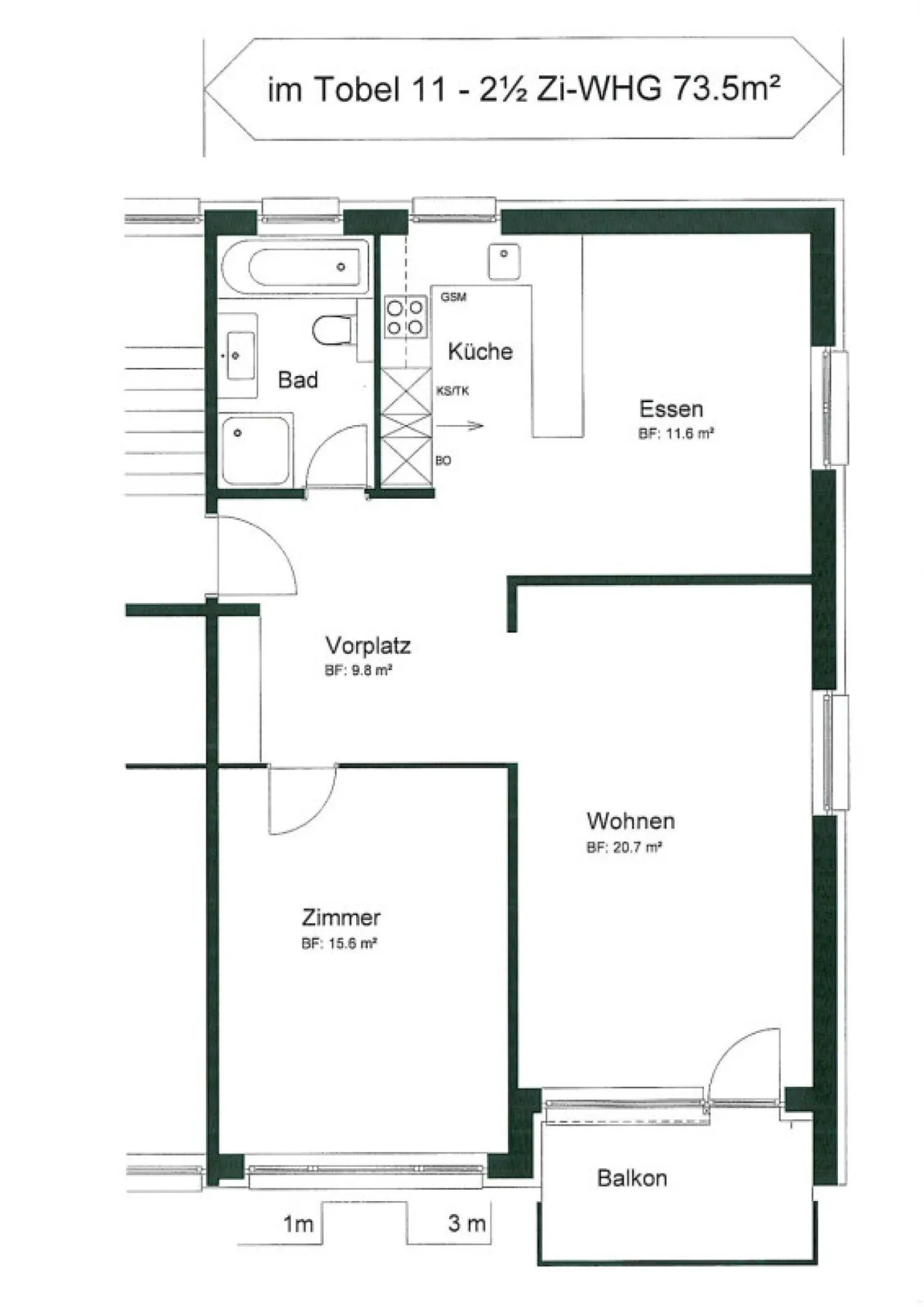 Charmante Wohnung in Ruhiger Lage - Foto 8 von 8